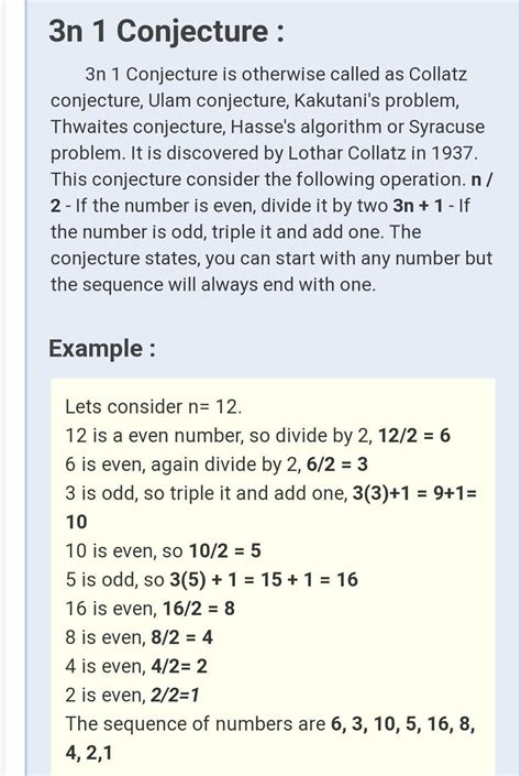 What is 3n+1? ( With Explaination please ) - Brainly.in
