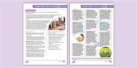 Toddler Room: Circle Time Adult Guidance and Ideas | Twinkl