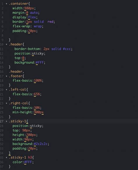 Image result for CSS Code in Sticky