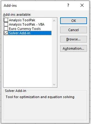 Image result for Solver Command Excel