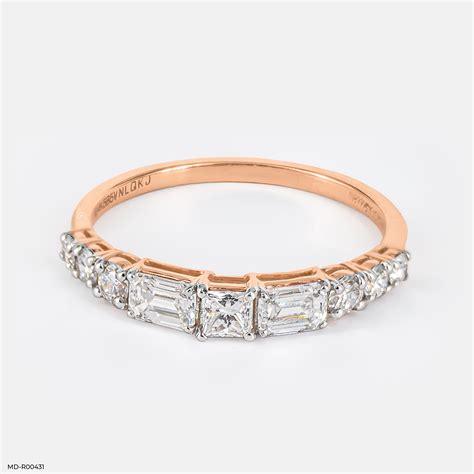 Swirling Lines Diamond Rings 14K Rose Gold – Maiora Diamonds