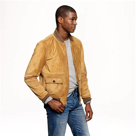 Lyst - J.Crew Suede Bomber Jacket in Brown for Men