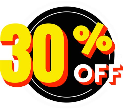 30% de desconto no número de desconto com elemento de círculo 12300369 PNG