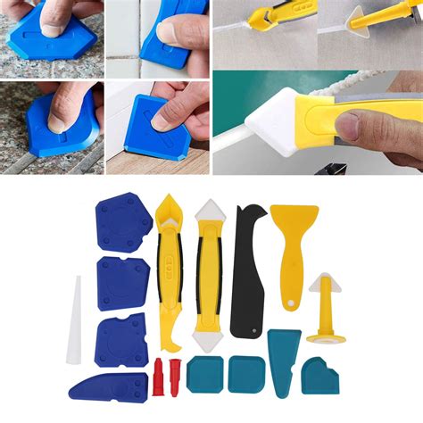Buy 16Pcs Caulking Finisher Tools, Plastic Glass Glue, Plastic Scraper ...