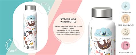 Growing Wild Water Bottle 980ml – Happy Wagon
