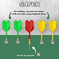 Buy DIDMENT Indoor and Outdoor Magnetic Dartboard Kit with 6 Soft Darts ...