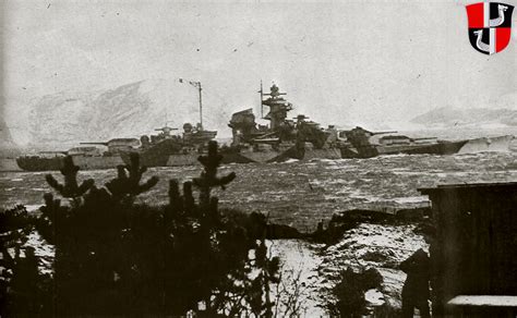 Asisbiz Kriegsmarine KMS German Navy battleship Tirpitz heading back ...