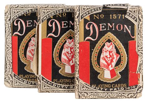 Lot Detail - Demon No. 1571 Playing Cards.