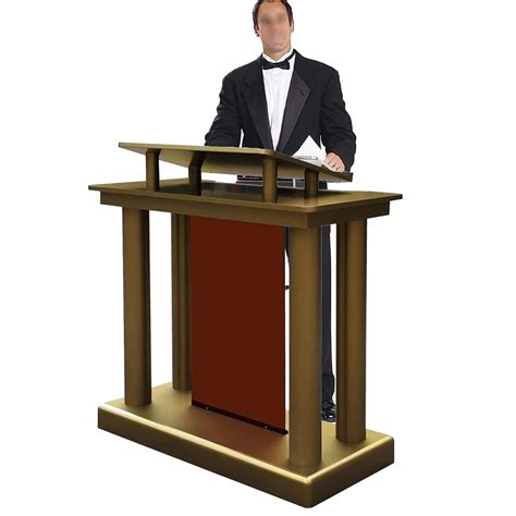 Buy Acrylic Lectern Pulpit Golden Luxury Podium, Chanting Podium, Large ...