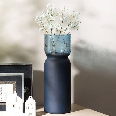 ESQ Living Estonia Dual-Toned Glass Vase XL - Cobalt | Modern Quests