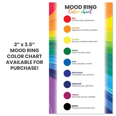 Image result for Mood Ring Color Code Chart