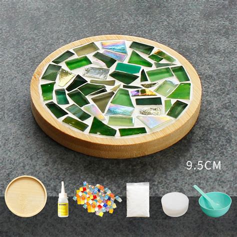 Glass Tile Wooden Crafts (For Adults) Mixed Color Kits DIY Crafts Kits ...