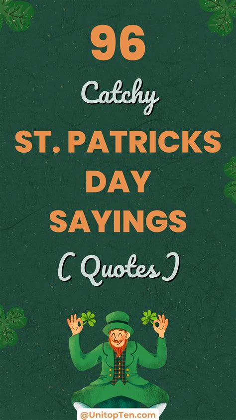 Best 13 100 Fun and Festive St. Patrick’s Day Sayings: Quotes, Cheers, and Slogans for Every ...