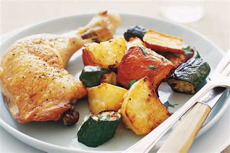 roast chicken with vegetables
