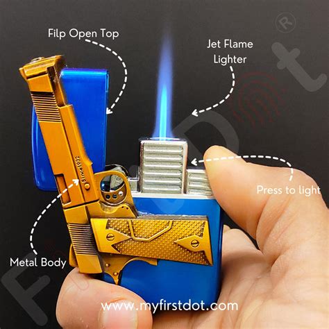 Gun Engraving Lighter Jet Torch Lighter – First Dot