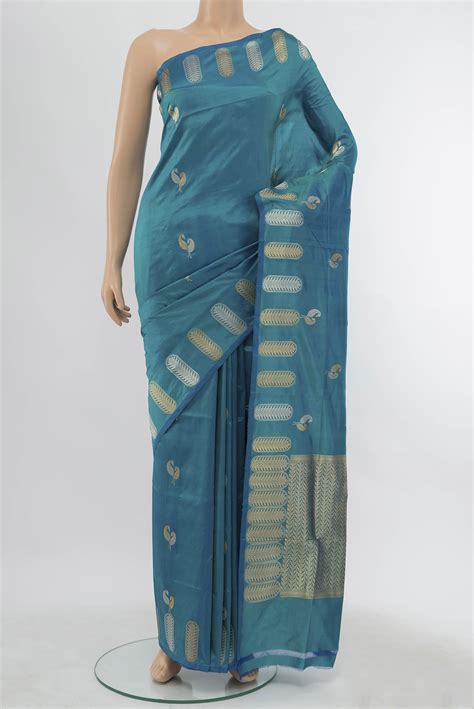 Blue Banarasi Katan Silk Saree – Nalli Silk Sarees Pvt Ltd