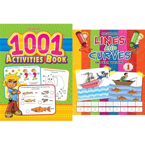 Buy 1001 Activities Book + Lines And Curves (Pattern Writing) - Part 1 ...