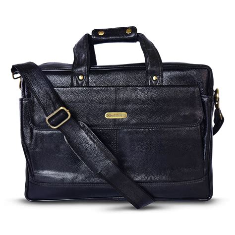 Leather Laptop Bag 36826 (Black) – SREELEATHERS