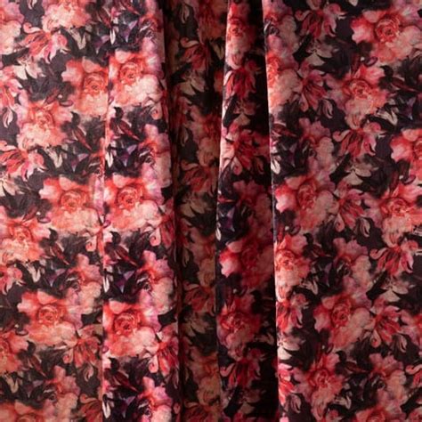 Premium Red Colour High Quality Velvet Printed Fabric Fabric for ...