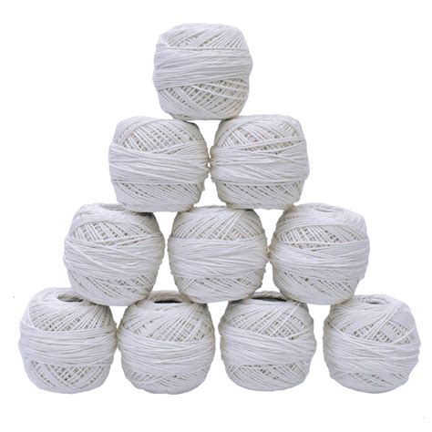Forvi® Thick Cotton Thread for Crochet Knitting Tatting & Embroidery ...