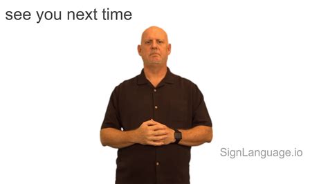 see you next time in ASL - Example # 1 - American Sign Language