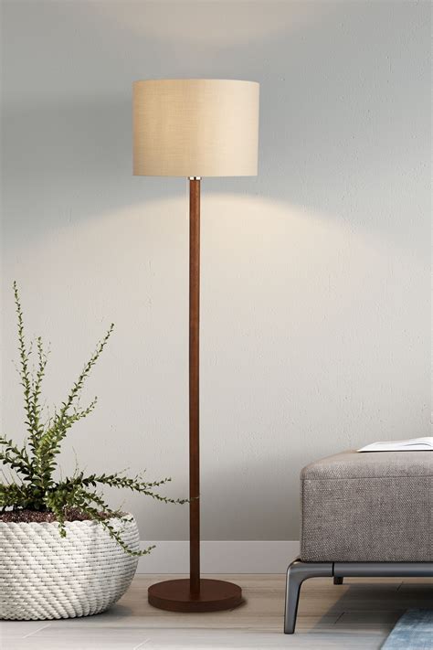 Buy Searchlight Brown Pia Dark Wood Floor Lamp from the Next UK online shop