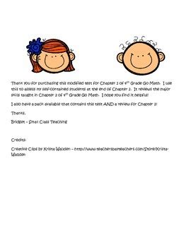 4th Grade Go Math Chapter 2 Test PDF 的图像结果