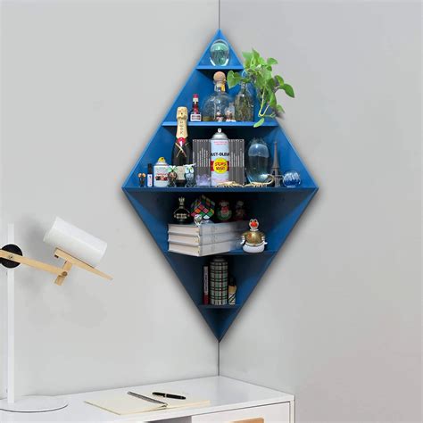 Set of 6 Designer Hexagon Wall Shelves - Red & black – Homcraft