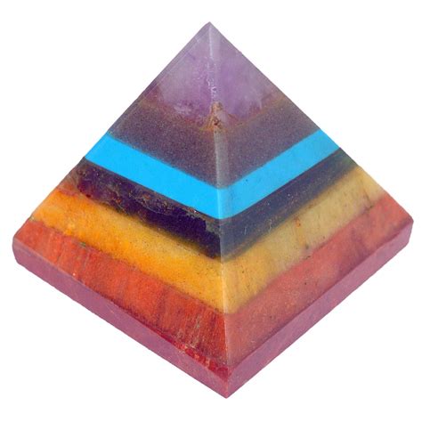 7 Chakra Multi Crystal Gemstone Pyramid | Meditation,Yoga,Energy, Power ...