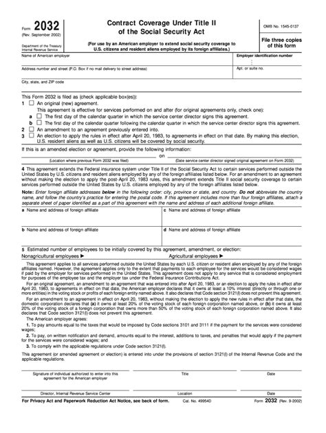 2002 Form IRS 2032 Fill Online, Printable, Fillable, Blank - pdfFiller