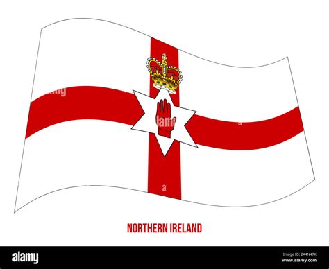 Northern Ireland Flag Waving Vector Illustration on White Background ...
