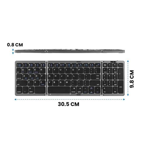 B089 Foldable Mini Full Size Bluetooth Wireless Keyboard | Concept Kart