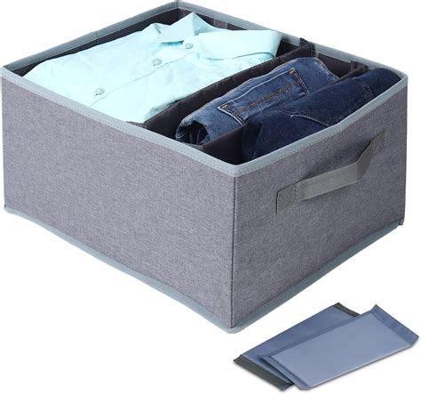 DOUBLE R BAGS Non-Woven Clothes Drawer Organizer For Jeans, Foldable ...