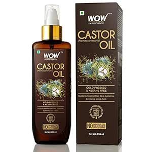 Buy Wow Skin Science 100% Pure Castor Oil - Pure Cold Pressed Oil Blend ...