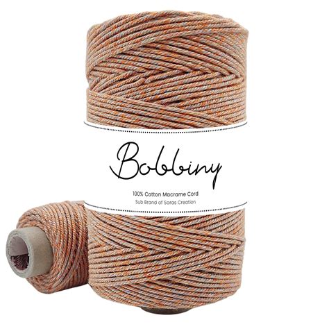 Bobbiny | 3 Ply Twisted Macrame Cotton Cord Dori (Roll Packaging ...