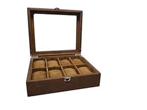 Essart Premium 8 Grid Watch Display Case/Jewellery Storage Organiser ...