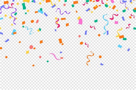 Premium Vector | Colorful bright confetti isolated on transparent ...