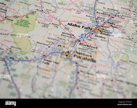 Idaho county map hi-res stock photography and images - Alamy