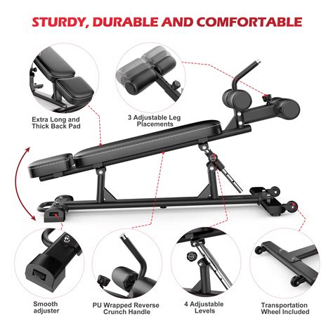 Finer Form Semi-Commercial Sit Up Bench with 4 India | Ubuy