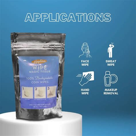 Sippline Biodegradable Wipe Mini Magic Coin Tissues Dispenser and Magi