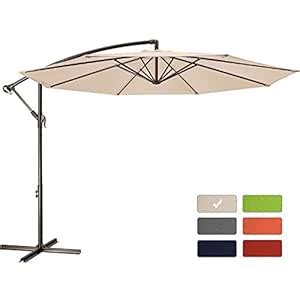 Patio Umbrella 10 ft Cantilever Offset Umbrella Outdoor Market Hanging ...