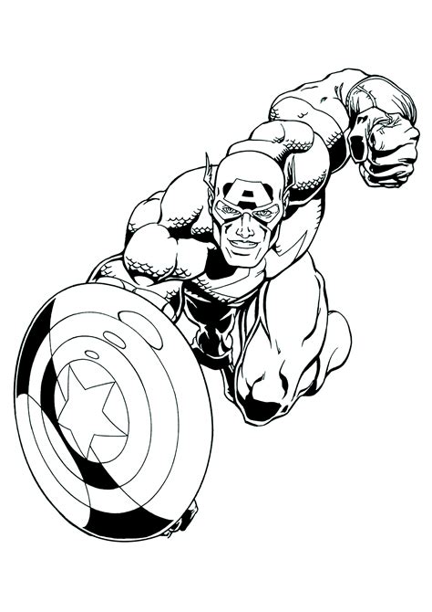 Captain America Robot Coloring Page