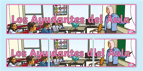 👉 Classroom Job Roles in Spanish Language: Display Banner