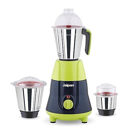 Buy Jaipan Breeza 550 Watt Mixer Grinder with 3 Stainless Steel Jars ...