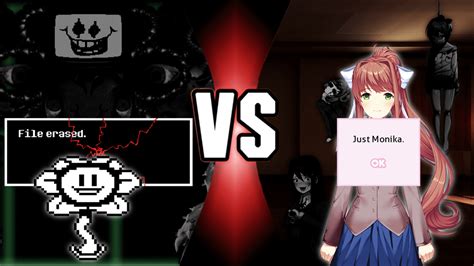 Image result for Flowey vs Monika