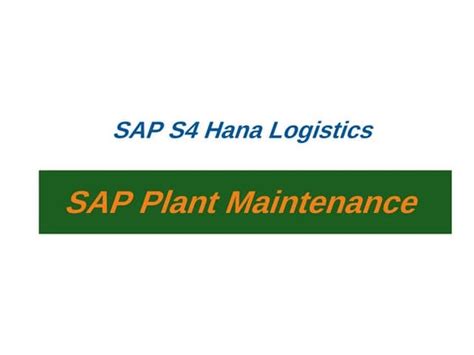 SAP Plant Maintenance Module Overview 的图像结果