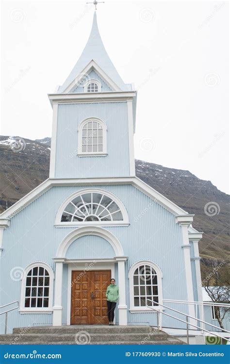 Church in Town Center of Seydisfjordur in East Iceland Editorial Image ...