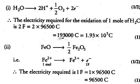 How much electricity is required in coulomb for the oxidation of - CBSE ...