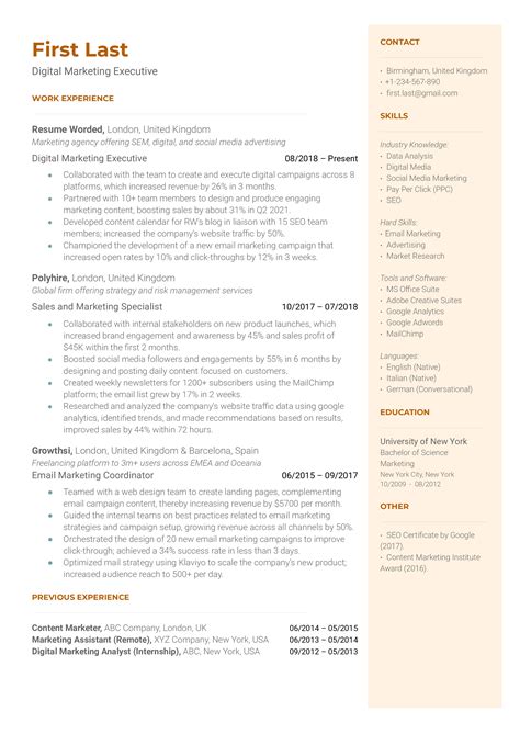 Examples Of Marketing Resumes 10 Marketing Resume Examples (With