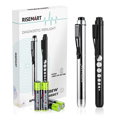 Buy RISEMART Pen Light, Nurse Led Medical Penlight with Pupil Gauge for ...